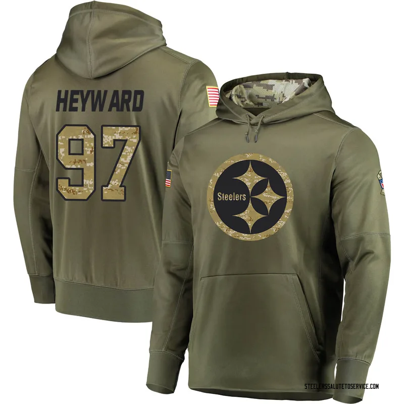 Cameron Heyward Pittsburgh Steelers Men's Legend Olive Salute to Service T- Shirt