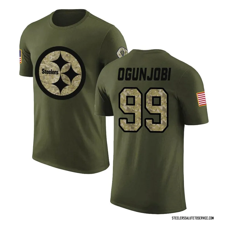 Limited Men's Larry Ogunjobi Green Jersey - #65 Football Cleveland Browns  Salute to Service Tank Top Size 40/M