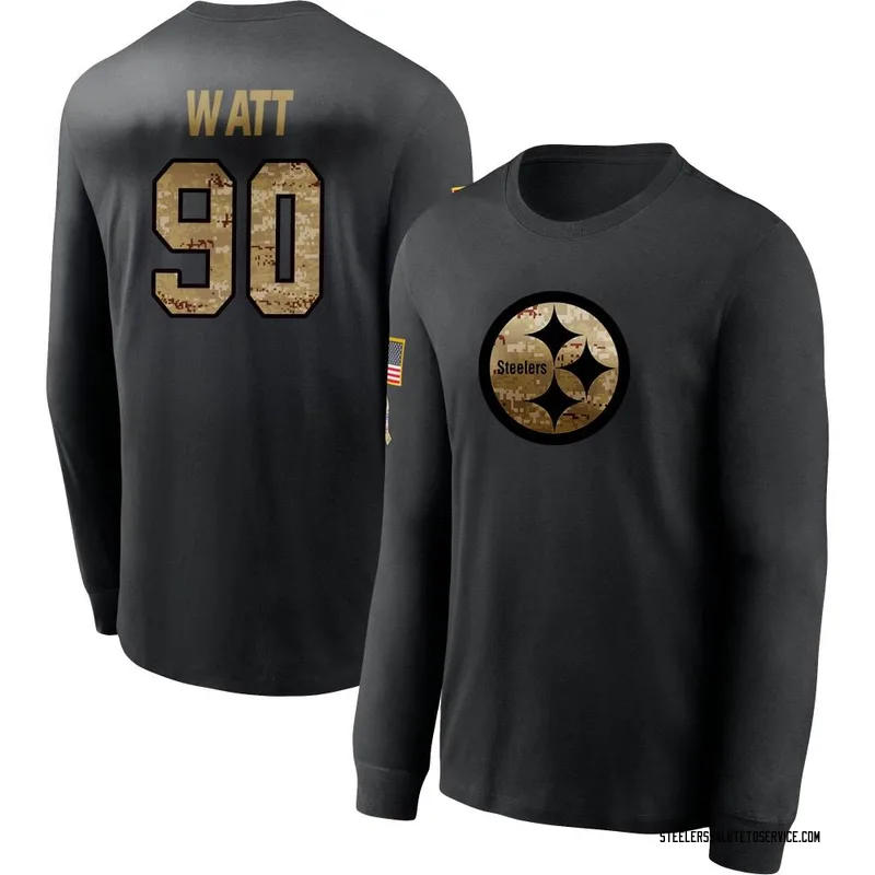 Jamir Jones Pittsburgh Steelers Youth Legend Olive Salute to Service  Sideline Long Sleeve T-Shirt