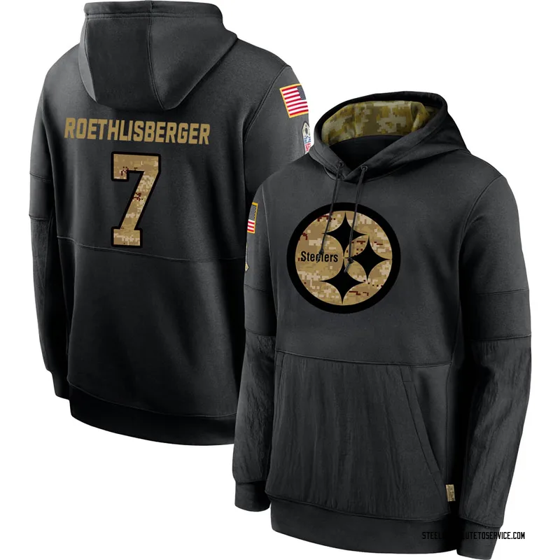 Ben Roethlisberger Pittsburgh Steelers Youth Legend Olive Salute to Service  T-Shirt